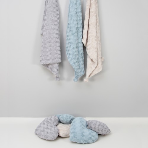 Kudde, lyxigt grå plyschhjärta, Fayne - Bild 6