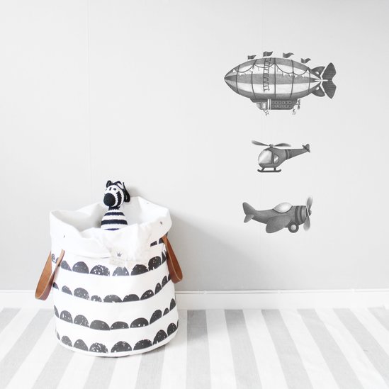 Flyg iväg grafitgrå väggklistermärken, Stickstay