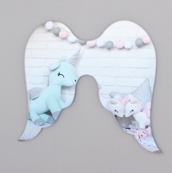 Spegel Änglavingar till barnrummet