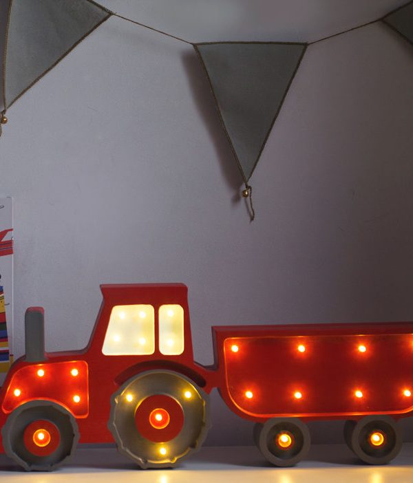 Little Lights, Nattlampa till barnrummet, Traktor Röd
