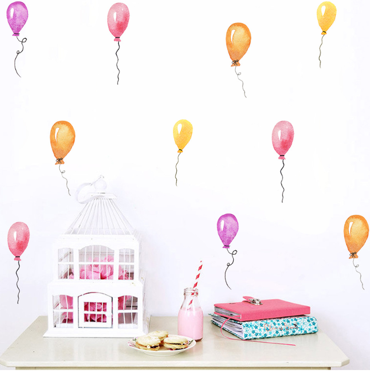 Väggklistermärken färgglada ballonger - Bild 2
