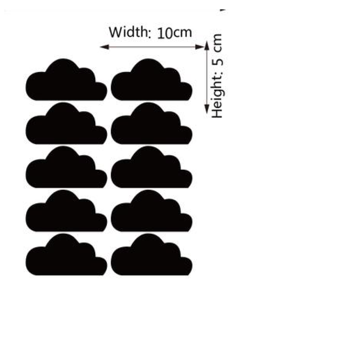 Väggklistermärken guldmoln, set om 10 stycken - Bild 2