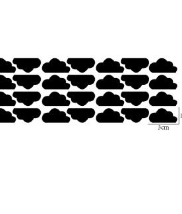 Väggklistermärken små silvermoln, set om 28 stycken