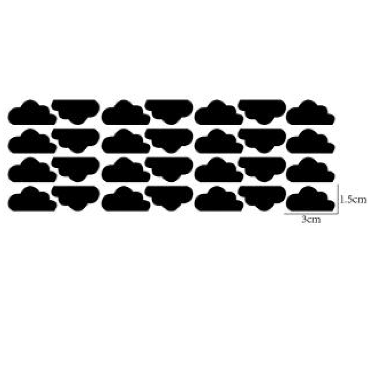 Väggklistermärken små silvermoln, set om 28 stycken - Bild 2