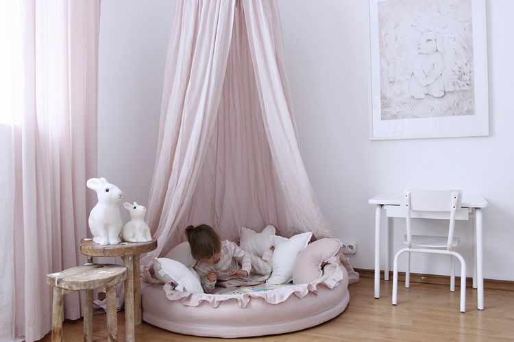 Cotton&Sweets rosa junior nest i 100% linne - Bild 10