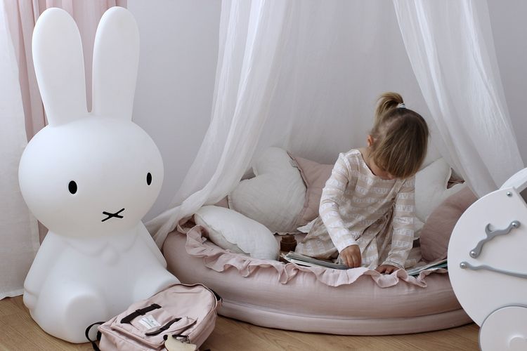 Cotton&Sweets rosa junior nest i 100% linne - Bild 5