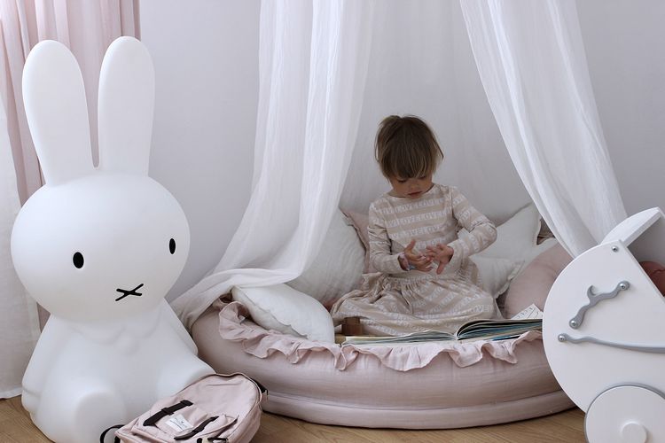 Cotton&Sweets rosa junior nest i 100% linne - Bild 7