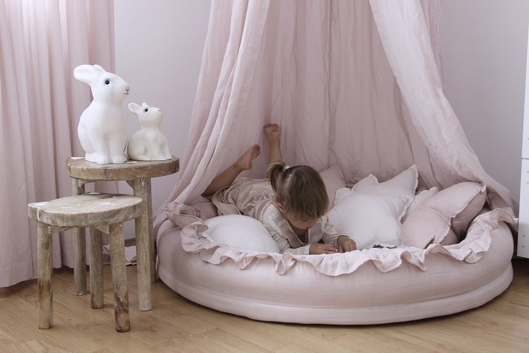 Cotton&Sweets rosa junior nest i 100% linne - Bild 8