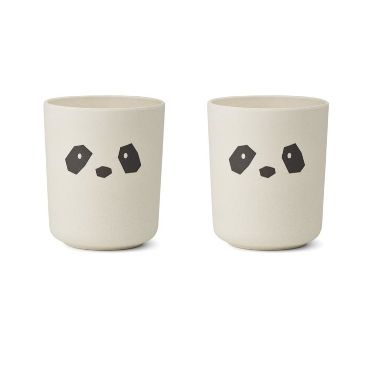 Liewood, Bente mugg - 2 pack, panda creme de la creme