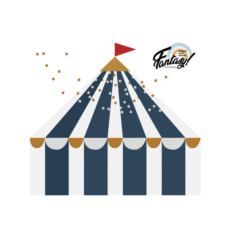 Dekornik, Väggklistermärken Cirkus navy blue - Bild 2
