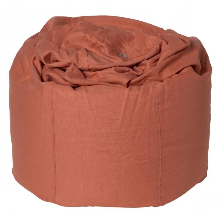 NG Baby, sittsäck i linne, terracotta, mood