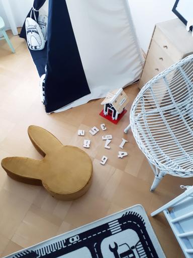 Sittpuff Senapsgul Kanin till barnrummet, Babam - Bild 4