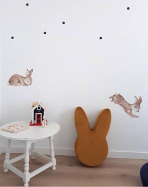 Sittpuff Senapsgul Kanin till barnrummet, Babam - Bild 2