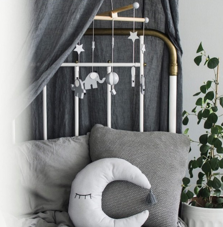 JaBaDaBaDo mörkgrå sänghimmel med ljusslinga - Bild 3