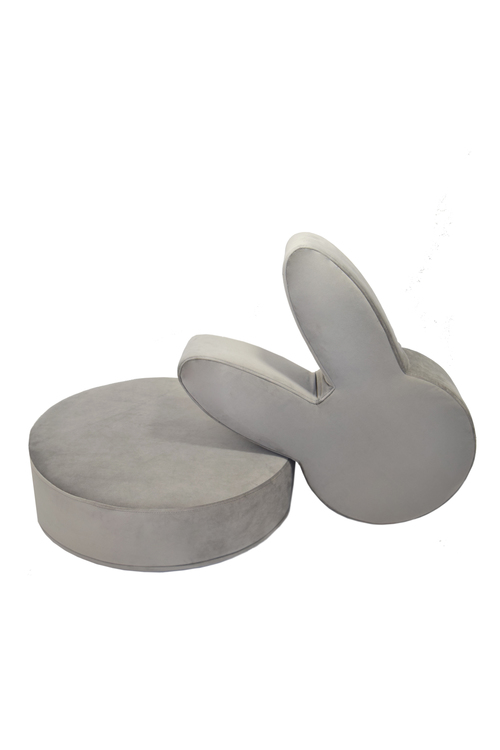 Sittpuff Grå Kanin till barnrummet, Babam - Bild 2