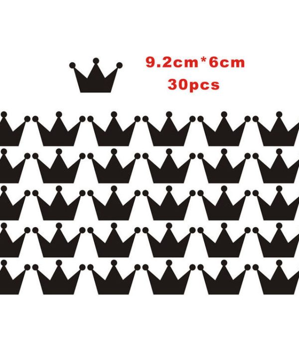 Silver princesskronor väggklistermärken