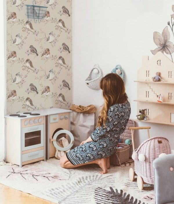 Dekornik, tapet Birds Beige