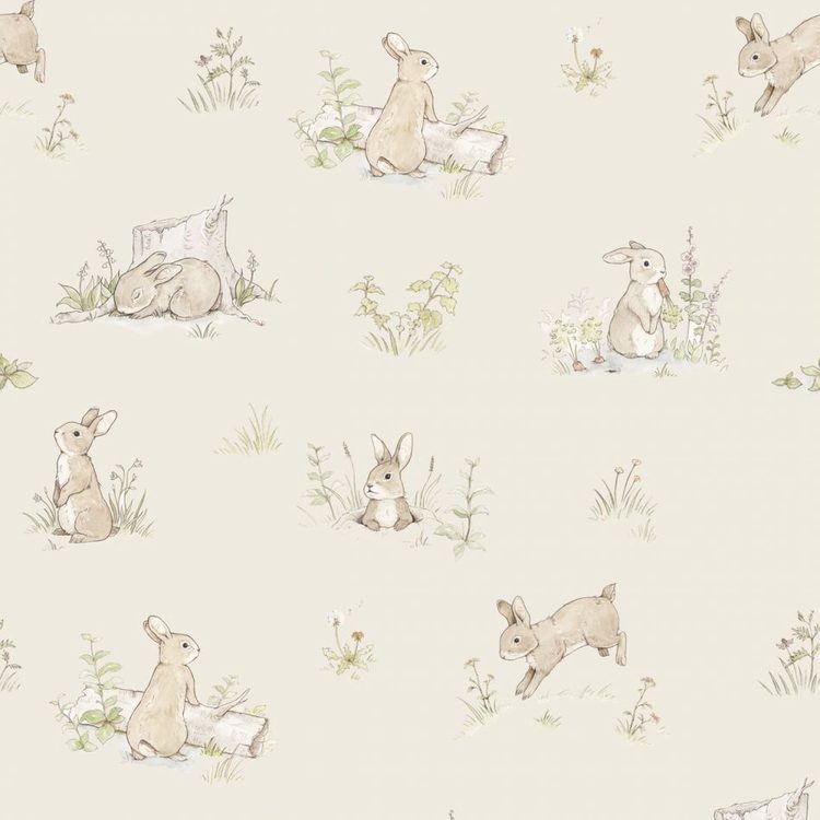 Dekornik, tapet Rabbit Day Beige