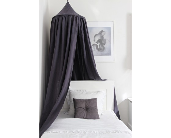 Grå kudde Velvet fyrkant, Cotton & Sweets - Bild 2