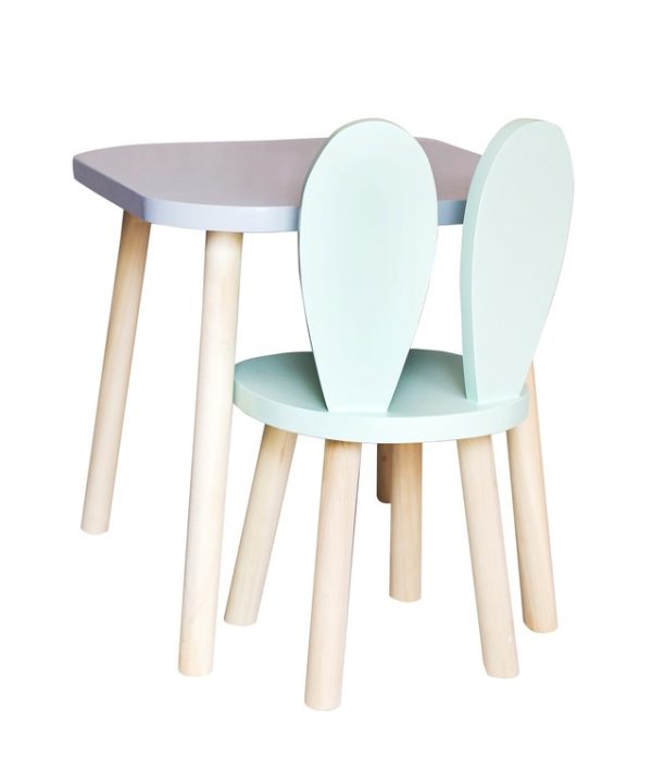Möbelset för barn - Kaninstol och bord