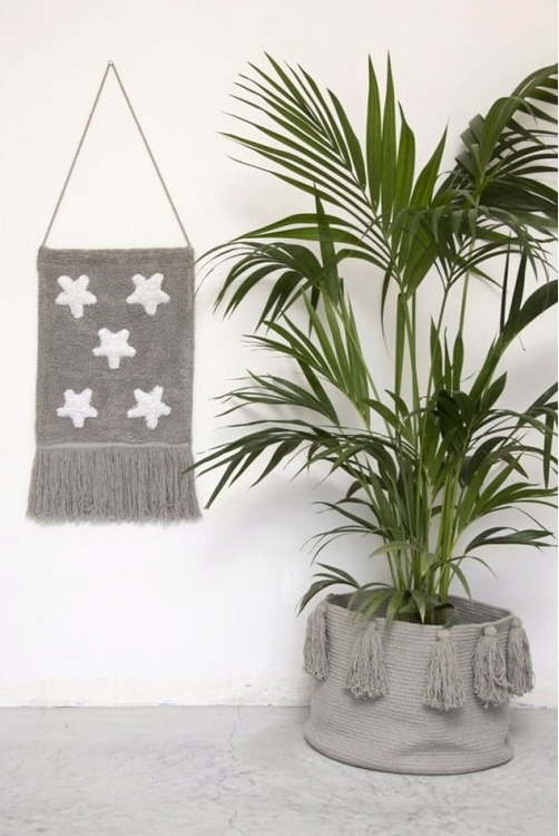 Lorena Canals, grå förvaringskorg med tofsar - Bild 6