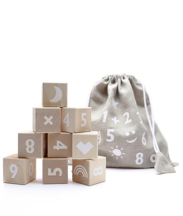 Träklossar med siffror ? vit, Ooh noo