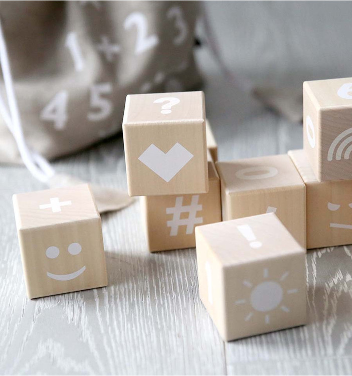 Träklossar med siffror ? vit, Ooh noo - Bild 2