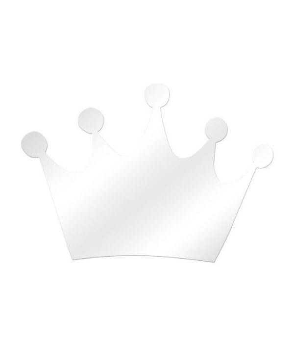 Spegel till barnrummet stor silver prinsesskrona