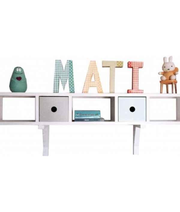 Vägghylla 110 cm med två lådor, Cameleon