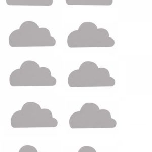 Väggklistermärken grå moln, set om 10 stycken