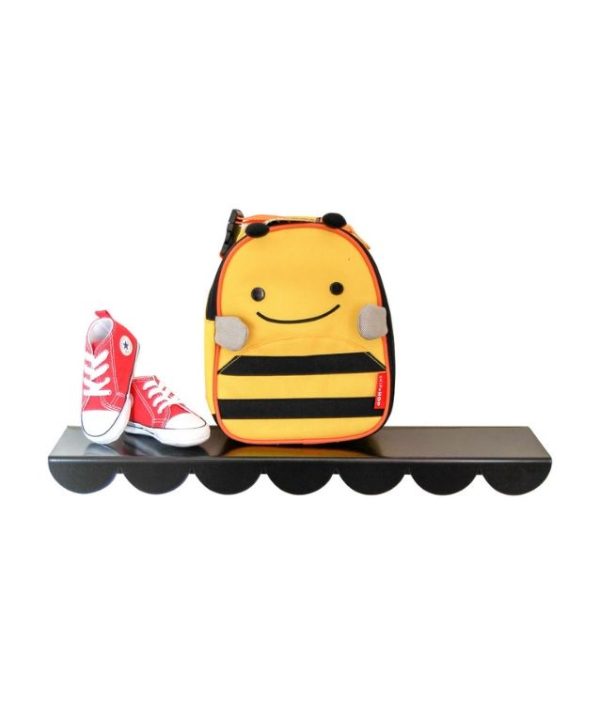 Bokhylla i metall till barnrummet, svart