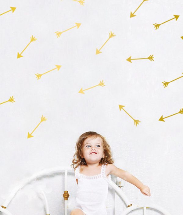 Väggklistermärken guld pilar set av 24 st.