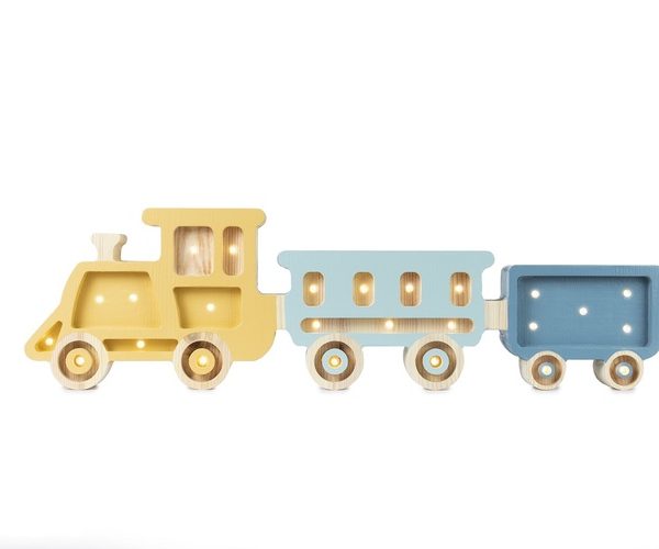 Little Lights, Nattlampa till barnrummet, Tåg Gul/blå