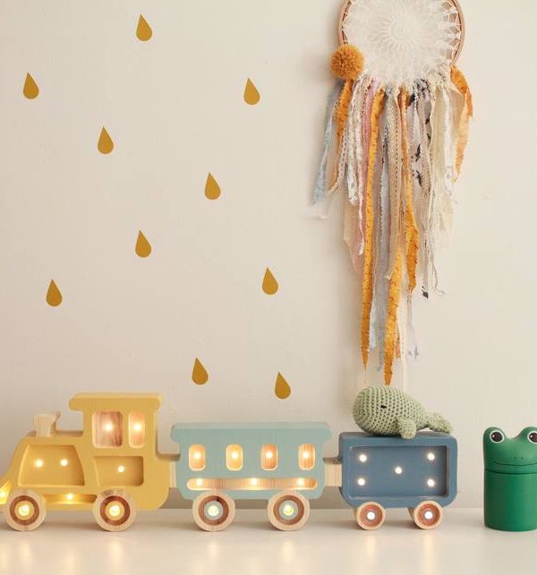 Little Lights, Nattlampa till barnrummet, Tåg Gul/blå