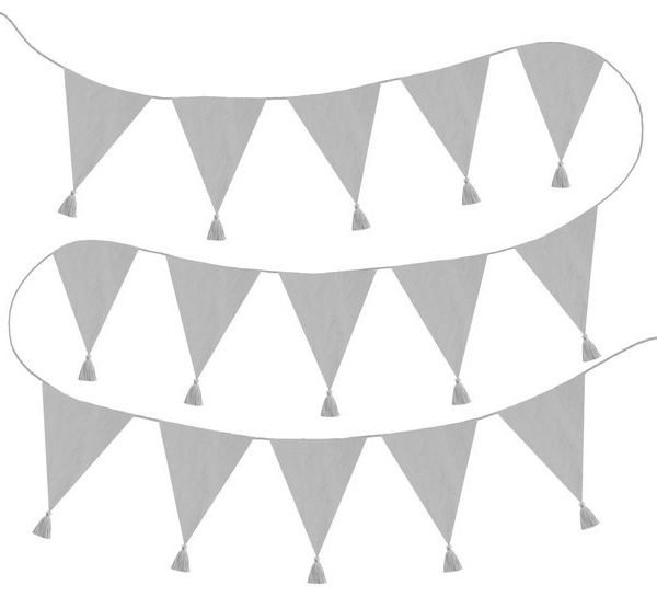 JaBaDaBaDo tygvimpel med tofsar, grå