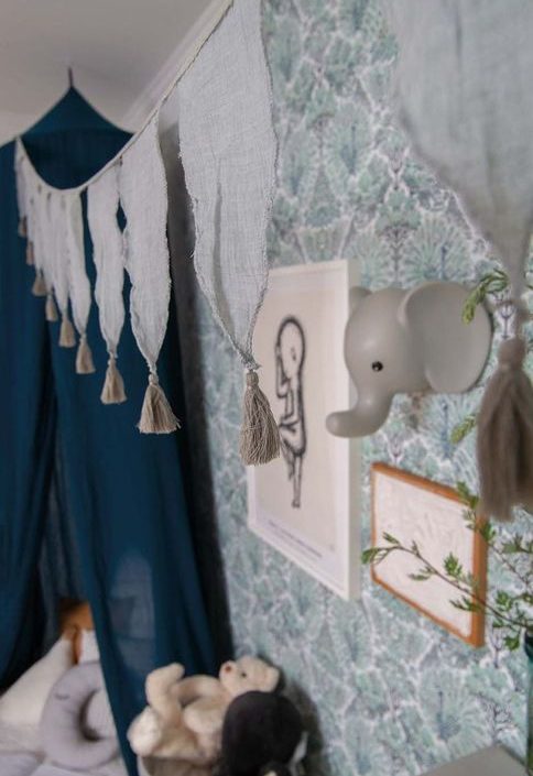 JaBaDaBaDo tygvimpel med tofsar, grå