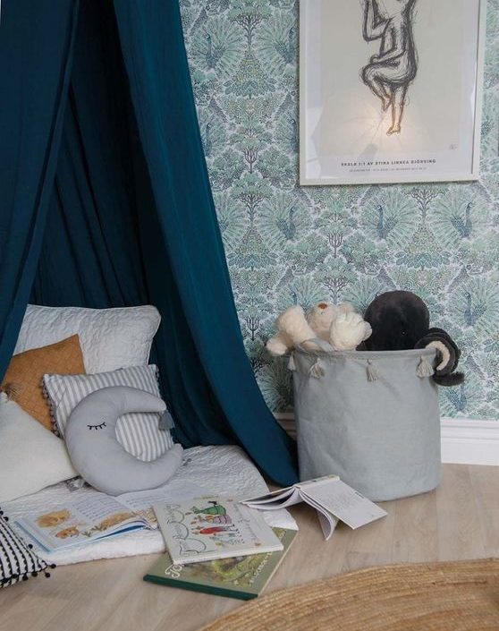 JaBaDaBaDo grå förvaringskorg med tofsar