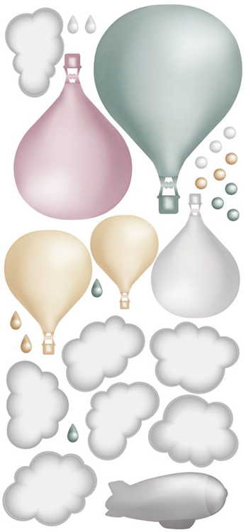 Mint luftballongset, väggklistermärken - Bild 5