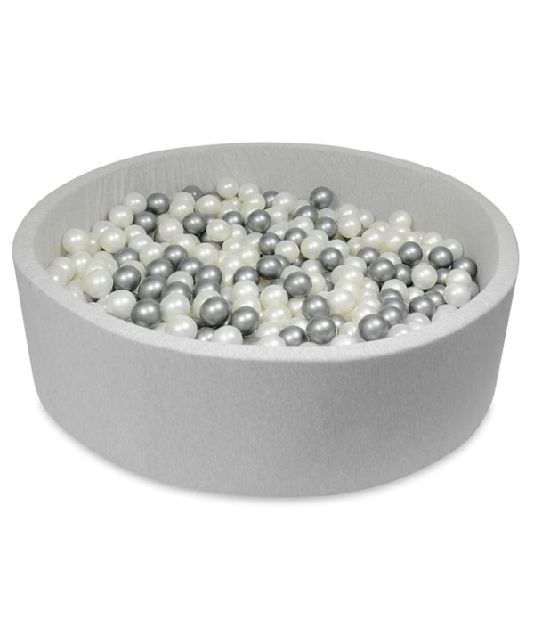 Stort runt ljusgrå bollhav, 125x40