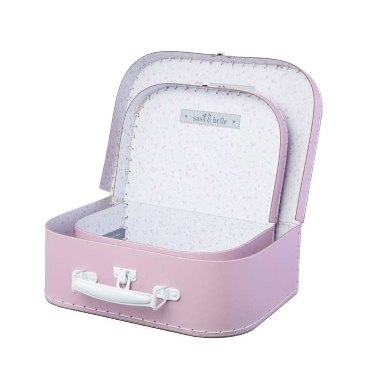Sass & Belle, Förvaringslådor koffert rosa, 2-set - Bild 3