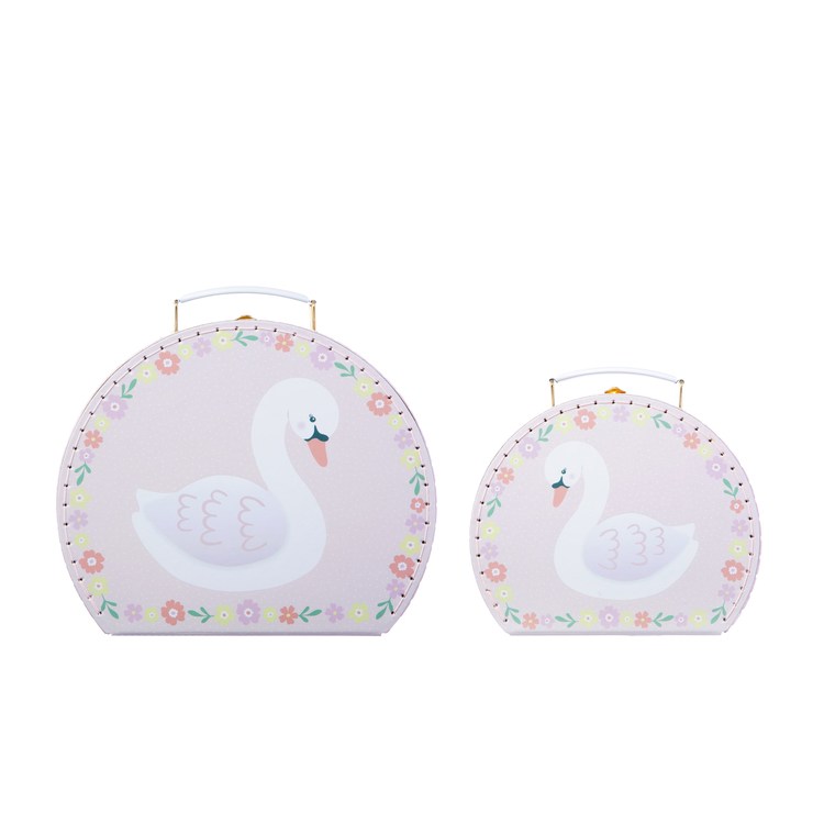 Sass & Belle, förvaringslådor koffert svan, 2-set - Bild 8