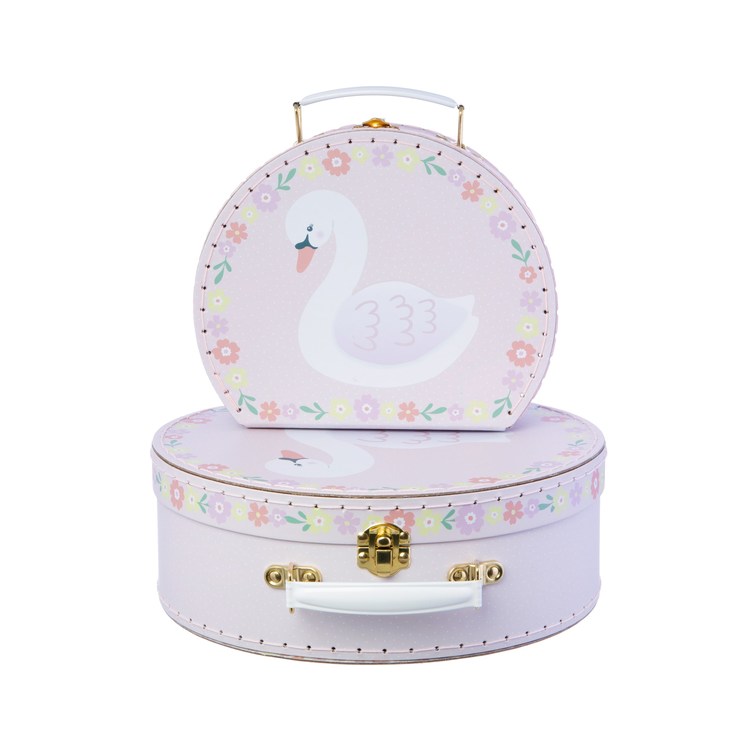 Sass & Belle, förvaringslådor koffert svan, 2-set - Bild 5