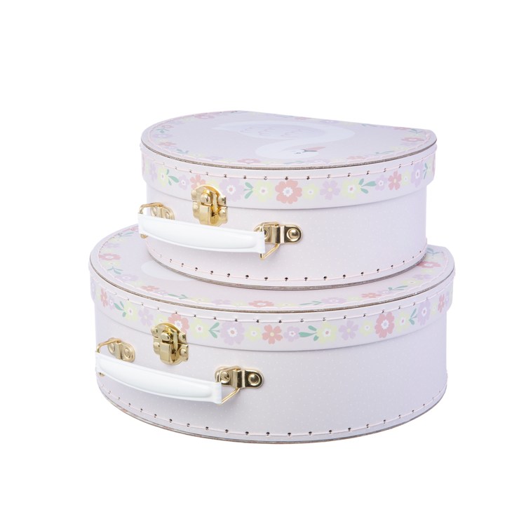 Sass & Belle, förvaringslådor koffert svan, 2-set - Bild 3