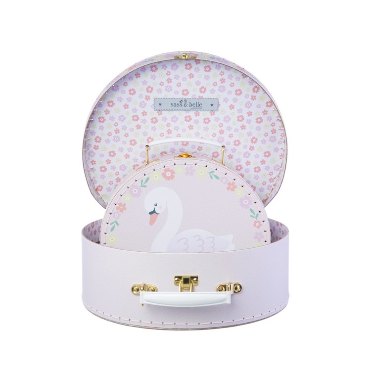 Sass & Belle, förvaringslådor koffert svan, 2-set - Bild 9