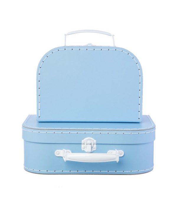 Sass & Belle, förvaringslådor koffert blå, 2-set