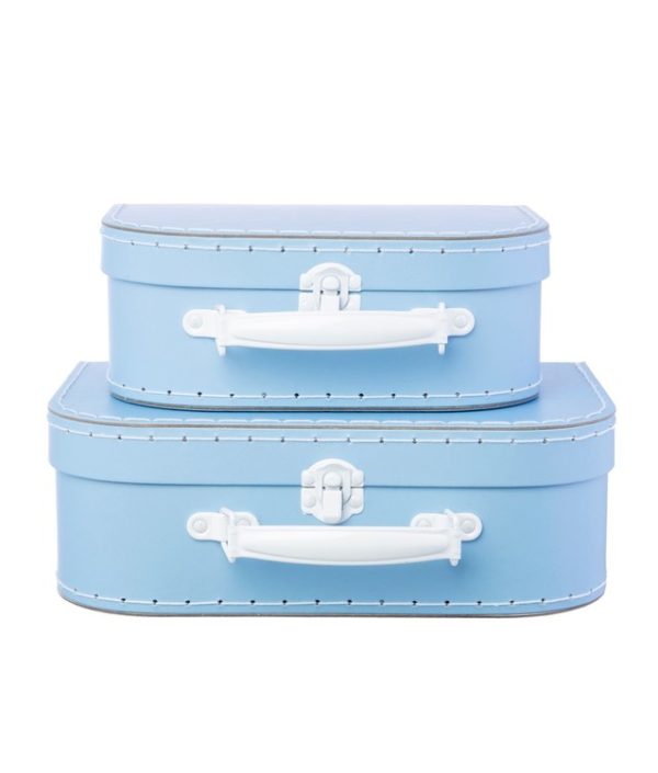 Sass & Belle, förvaringslådor koffert blå, 2-set