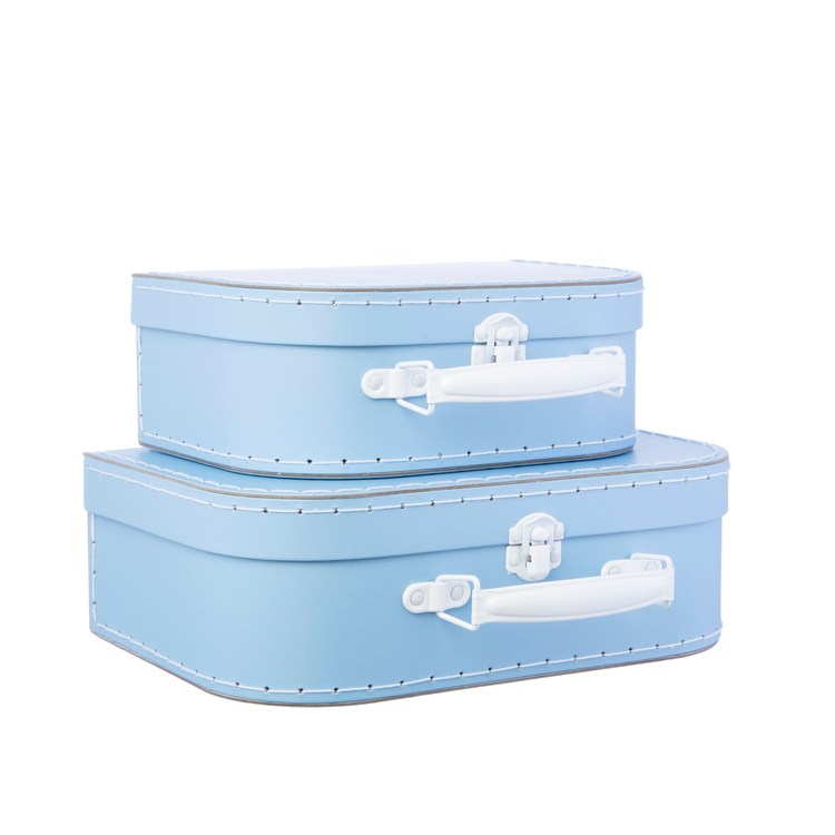 Sass & Belle, förvaringslådor koffert blå, 2-set - Bild 7