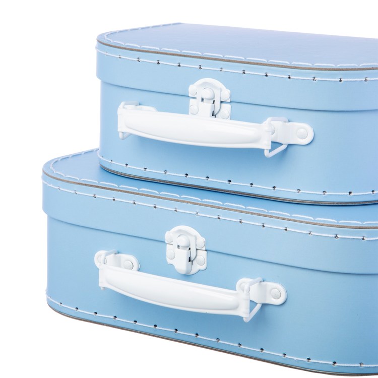 Sass & Belle, förvaringslådor koffert blå, 2-set - Bild 3