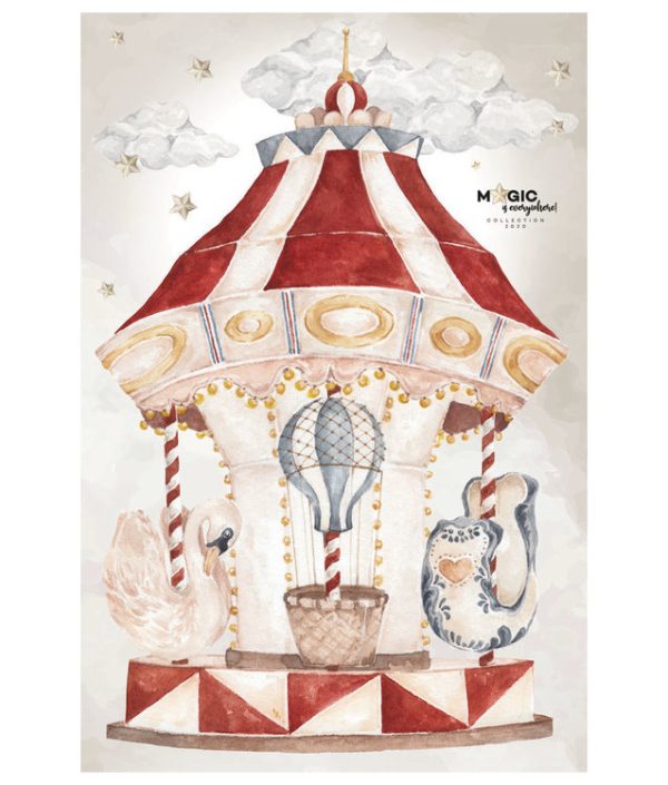 Dekornik, väggklistermärke Karusell