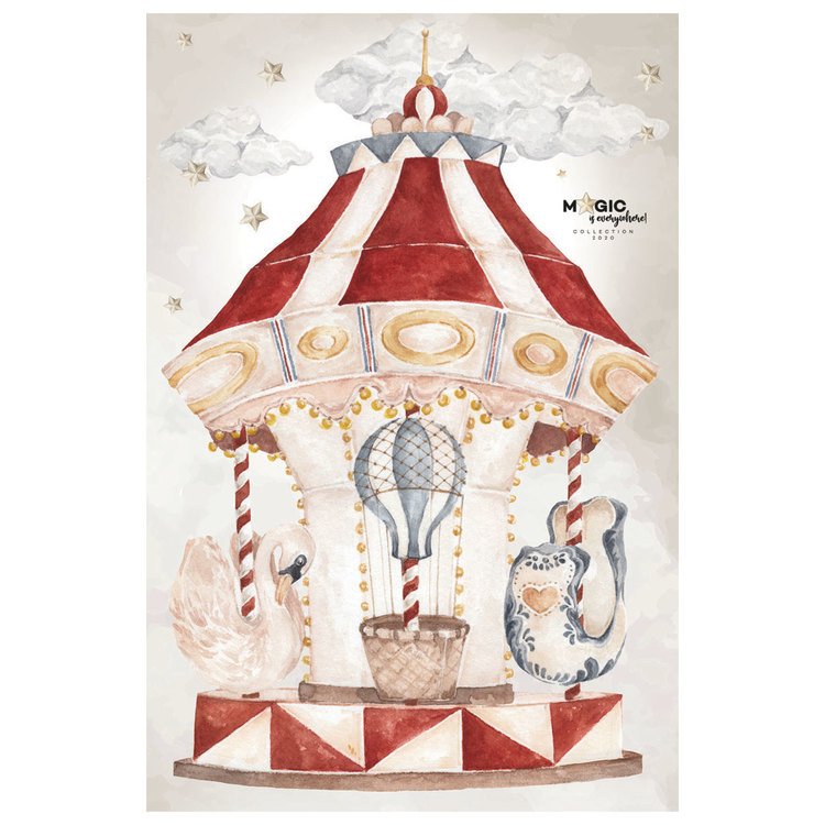 Dekornik, väggklistermärke Karusell